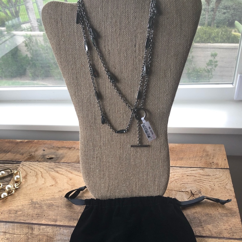 St. John pewter chain necklace
